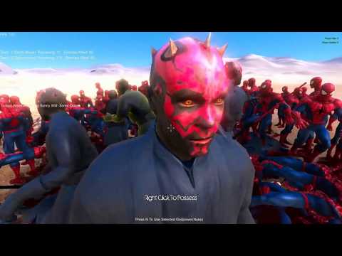100 Star Wars Darth Maul vs 200 Spiderman - Ultimate Epic Battle Simulator