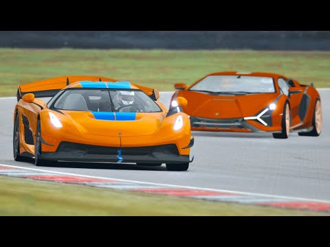 Koenigsegg Jesko vs Lamborghini Sian at Brands Hatch
