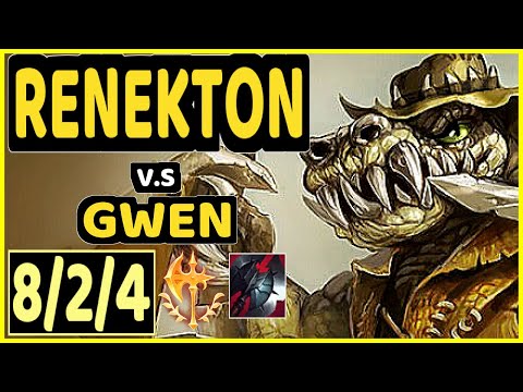 PHAXI (RENEKTON) vs GWEN - 8/2/4 KDA TOP GAMEPLAY - EUW Ranked MASTER