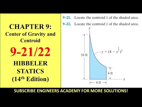 9-21 | Center of Gravity and Centroid | Chapter 9 ( Hibbeler Statics 14th ed ) Engineers Academy