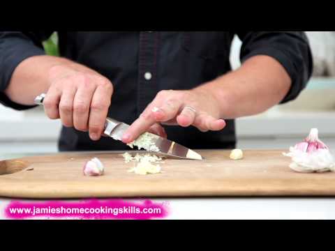 Jamie Oliver talks you through preparing garlic