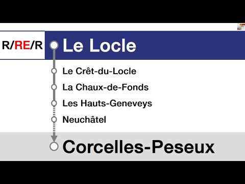 SBB/TransN Ansage | R/RE/R Le Locle - Corcelles-Peseux | BoJa Ansagen