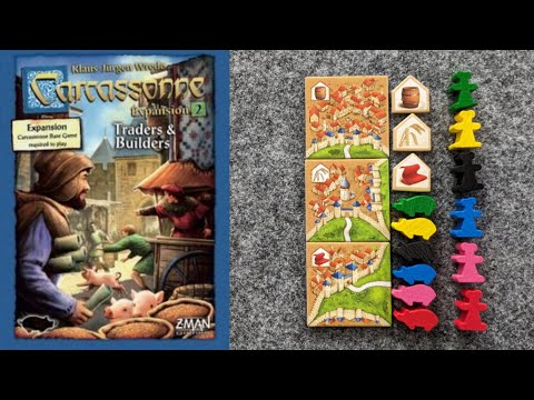 WHAT'S NEW Carcassonne Expansion 2: Traders & Builders and PLAYTHROUGH