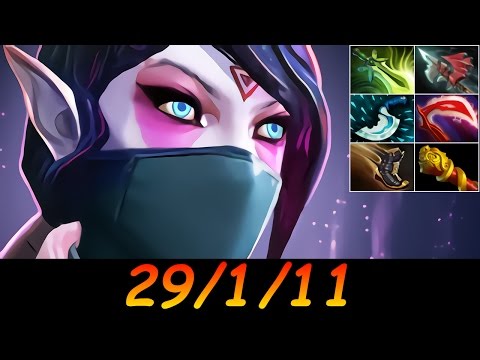 Dota 2 Templar Assassin Pro 29/1/11 (Kills/Deaths/Assists) Top MMR 832 GPM Ranked Full Gameplay