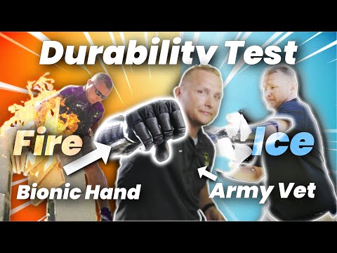 Army Vet with BIONIC HAND DESTROYS Flaming Boards