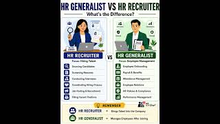 🎯 HR Recruiter vs HR Generalist – Which Role Is Better?