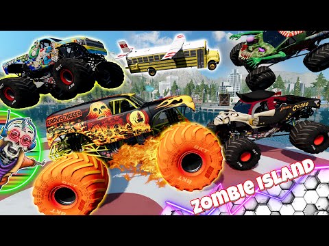 Monster Jam Zombie Island Compilation #30 | Racing, Freestyle, and High Speed Jumps