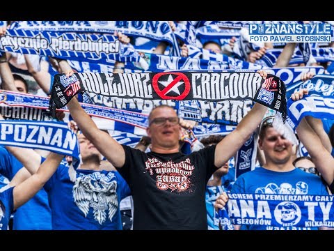 LECH POZNAŃ - Wisła Kraków (28.05.2017): doping kiboli Kolejorza