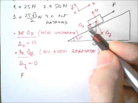 102 1 P2 a - FIZICA - Miscare uniforma pe planul inclinat - Problema rezolvata