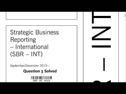 SBR Sept/Dec 2019 Question 3 Solution