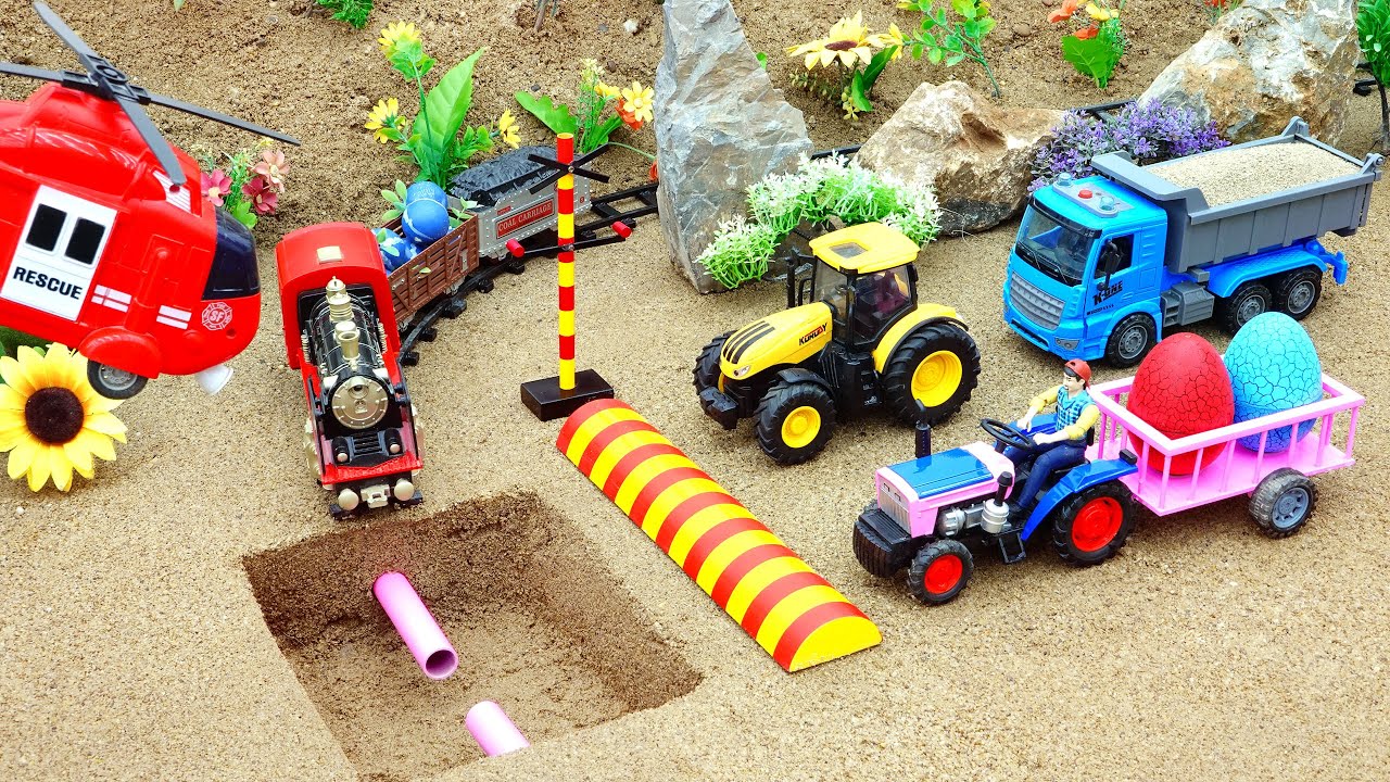 Diy tractor mini Bulldozer to making concrete road | Construction Vehicles, Road Roller #44