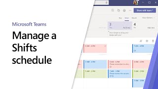 How to manage a Shifts schedule in Microsoft Teams