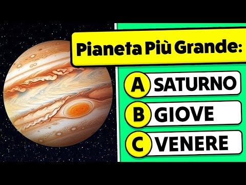 🚀 Quanto conosci il SISTEMA SOLARE? 🌌☀️🪐 Quiz di CULTURA GENERALE
