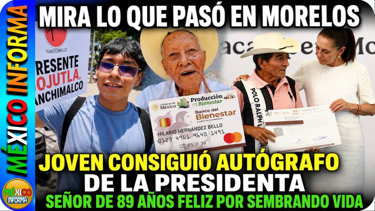 MIRA LO QUE PASÓ EN MORELOS. JOVEN CONSIGUE AUTÓGRAFO. SEÑOR DE 89 AÑOS ME CUENTA DE SEMBRANDO VIDA.