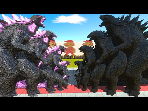 Dark War - GODZILLA 2014 New Empire VS Dark Itself CHARCOAL GODZILLA -Animal Revolt Battle Simulator