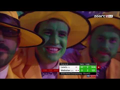 72) Adrian Lewis vs  Darren Webster 2020 PDC World Darts Championship  2019.12.23 Round 3