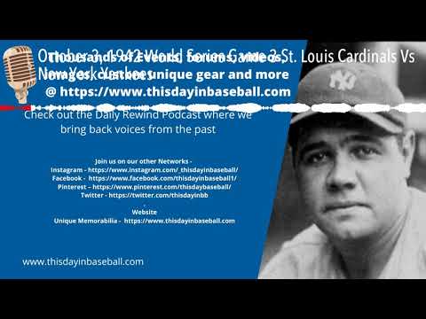 October 3, 1942 World Series Game 3 St. Louis Cardinals Vs New York Yankees