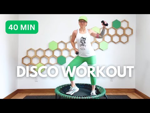40 Minute Disco Rebounder Workout | Low Impact Mini Trampoline Fitness at 120 BPM thumbnail