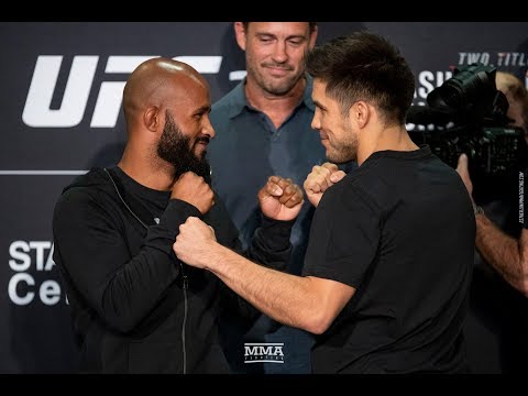 Demetrious Johnson vs. Henry Cejudo UFC 227 Media Day Staredown - MMA Fighting