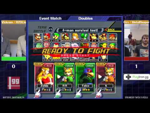 Event Match 10: Vickram/R2DLiu (Falco/Fox) vs Ozy/MetalReaper (Fox/Sheik) - Winners Semis