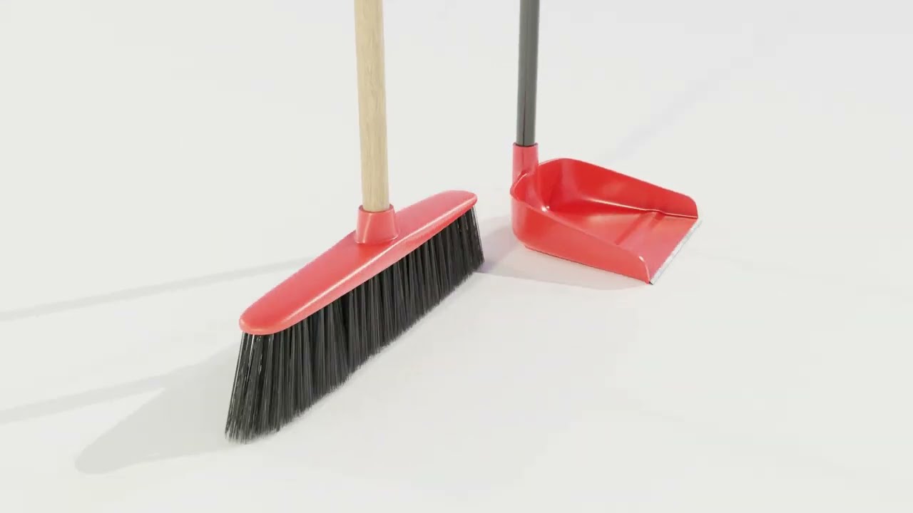 Broom and Dustpan 3D Model
