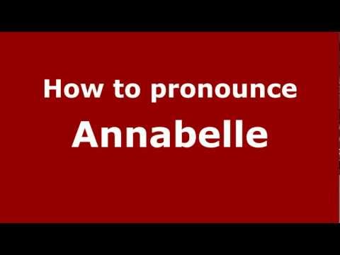 How to pronounce Annabelle