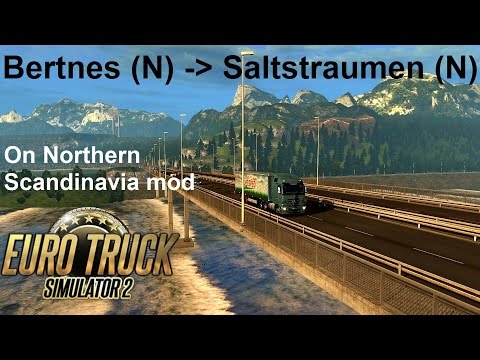 Euro Truck Simulator 2: Northern Scandinavia: Bertnes (N) - Saltstraumen (N) Timelapse