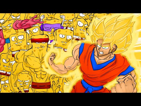 GOKU VS 30 BILLION SPONGEBOBS (ANIMATION)