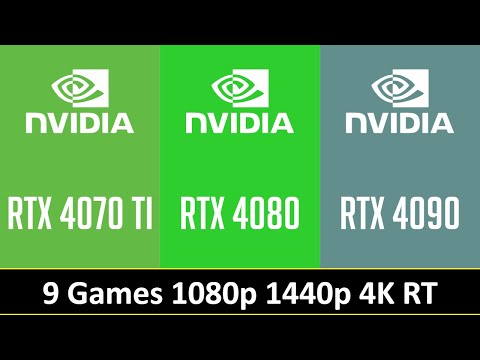 RTX 4070 TI vs RTX 4080 vs RTX 4090 - 9 Games 1080p 1440p 4K RT