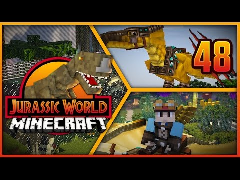 Minecraft Jurassic World - Episode 48 -  WYVERN LEARNS TO FLY & SPINO CAGE!