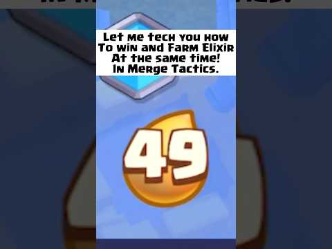 How to Farm Elixir in Merge Tactics #clashroyale #mergetactics