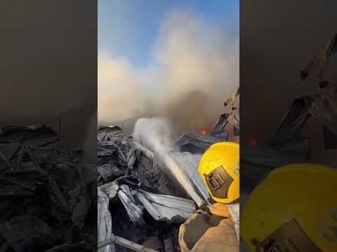 Incêndio de grandes proporções destrói indústria de palmilhas em Perdigão MG,22/07/26