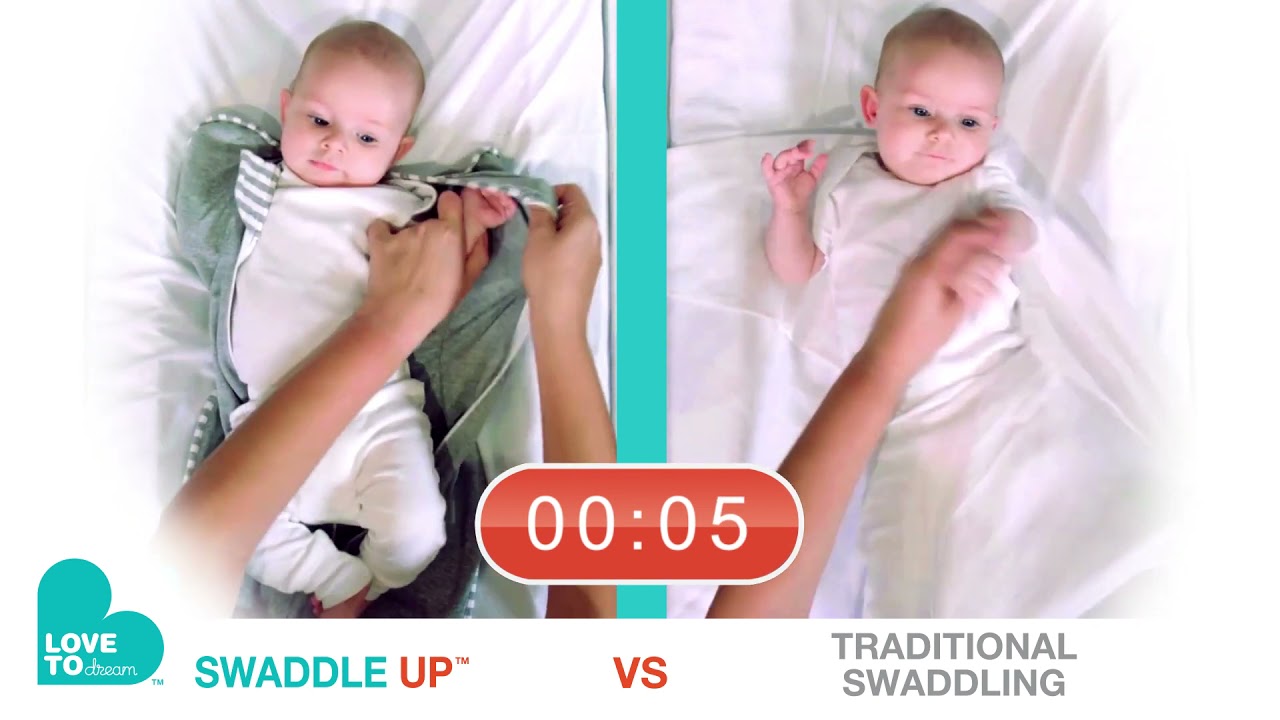 Saco de dormir Etapa 1 Love to dream vs swaddle tradicional Wrapping 1080p