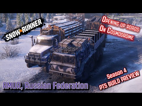SnowRunner - Clearing Roads on Cosmodrome Part 2  - Season/Phase 4 Amur Russia