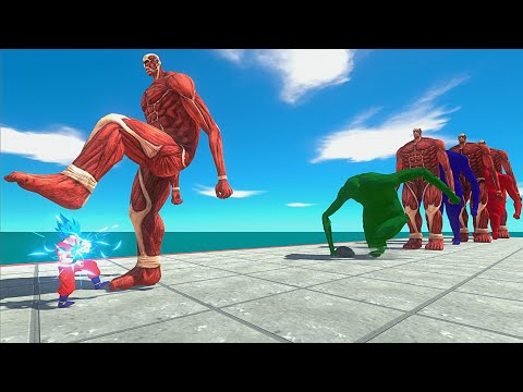 Superheroes Unite vs 10 Levels of Colossal Titan and Beast Titan in 5 Colors – ARBS Size Comparison