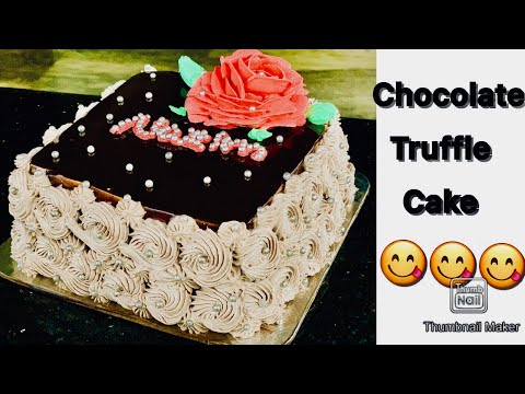 Super chocolate truffle cake receipe||1/2 kg chocolate truffle cake||chocolate cream frosting