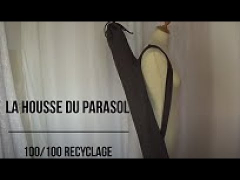 DIY# 97 La housse de parasol de plage . 100/100 recyclage .