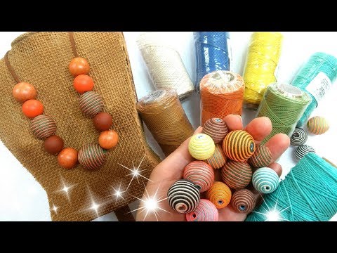 DIY Striped Balls + Earth Tone Necklace