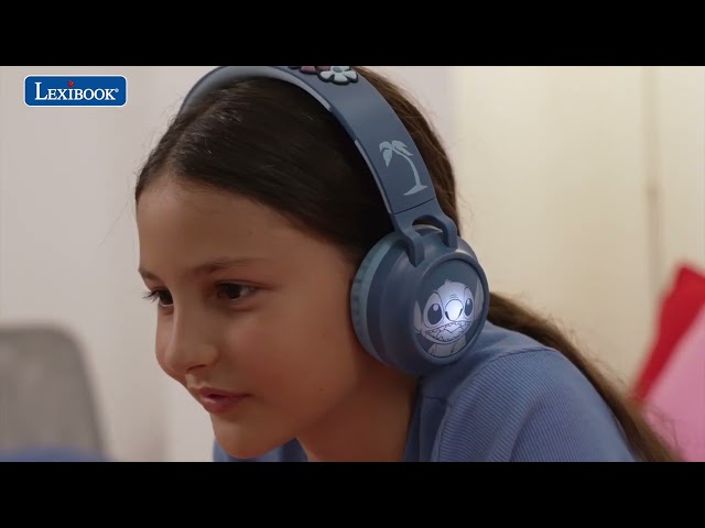 Vídeo relacionado con LEXIBOOK, Disney Stitch, Auriculares estéreo con Cable Stitch 3D, Plegables, Potencia de Sonido Limitada, HP015D