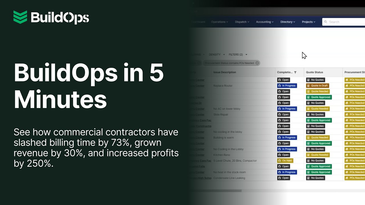 BuildOps 5 Minute Walkthrough