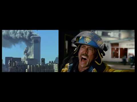 World Trade Center Collapse: Film (2006) vs Real Footage (2001)