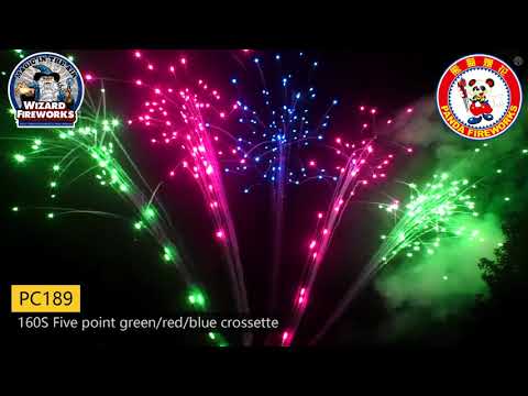 PC189, 160-shots crossette fan cake, 2020 Wizard Fireworks