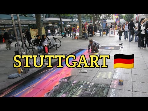 Walking in STUTTGART | Germany | Rainy Evening 2022