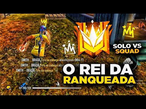 FUI CONSIDERADO O REI DA RANQUEADA DEPOIS DESSA TROCAÇÃO INSANA SOLO VS SQUADS 😧🔥 - FREE FIRE