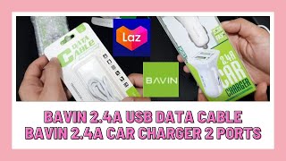 BAVIN 2.4A USB DATA CABLE FOR IPHONE 4/4S AND BAVIN 2.4A UNIVERSAL CAR CHARGER 2 PORTS GAGANA BA?