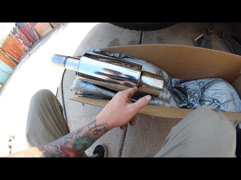 The Integra Gets An HKS Hi-Power Muffler!