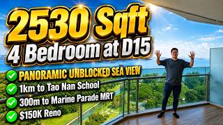 [FOR SALE] Silversea 4BR 2530sqft | Unblocked Panoramic Sea View | 1km Tao Nan | D15 Luxury Condo