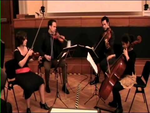 Mivos Quartet plays Rihm String Quartet No. 4, Mov. I