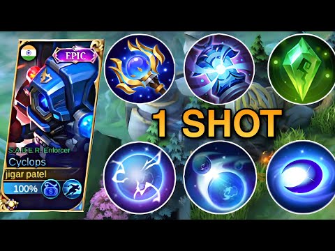 CYCLOPS ONE SHOT BROKEN DAMAGE BUILD !! CYCLOPS BEST BUILD AND SKILL COMBO !! CYCLOPS MLBB