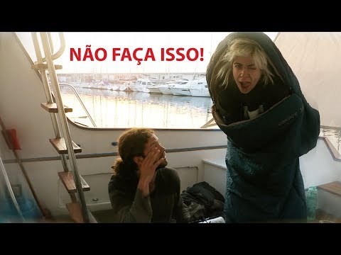 We spent the night hiding in a boat.